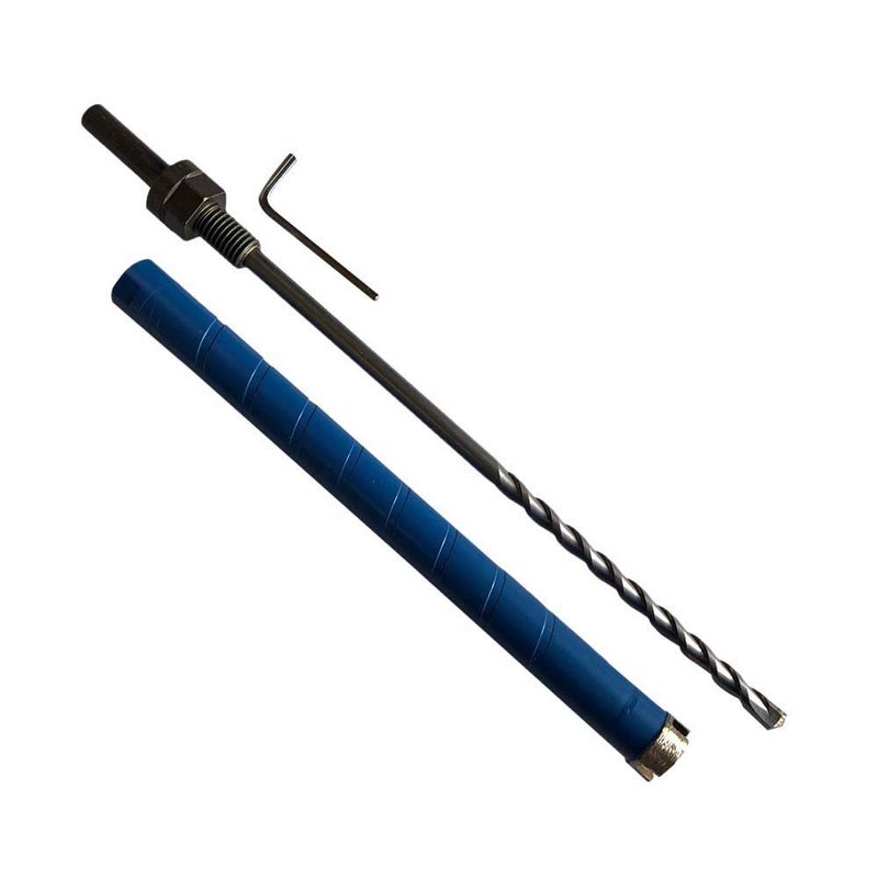 EDiamondTools 1" Dry Diamond Core Drill Bits for Brick and Block with 1/2" Shank Pilot Bit Adapter, 9.5" Drilling Depth, 5/8"-11 Arbor - Image 1